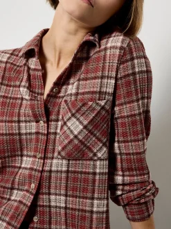 Apricot Damen Bluse in rosenholz bordeaux