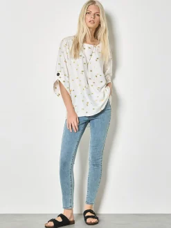 Apricot Damen Bluse in weiß - Ausschnitt: Rundhals