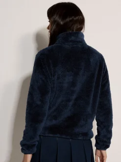 Apricot Damen Fleecejacke in marine - Ärmel: langarm