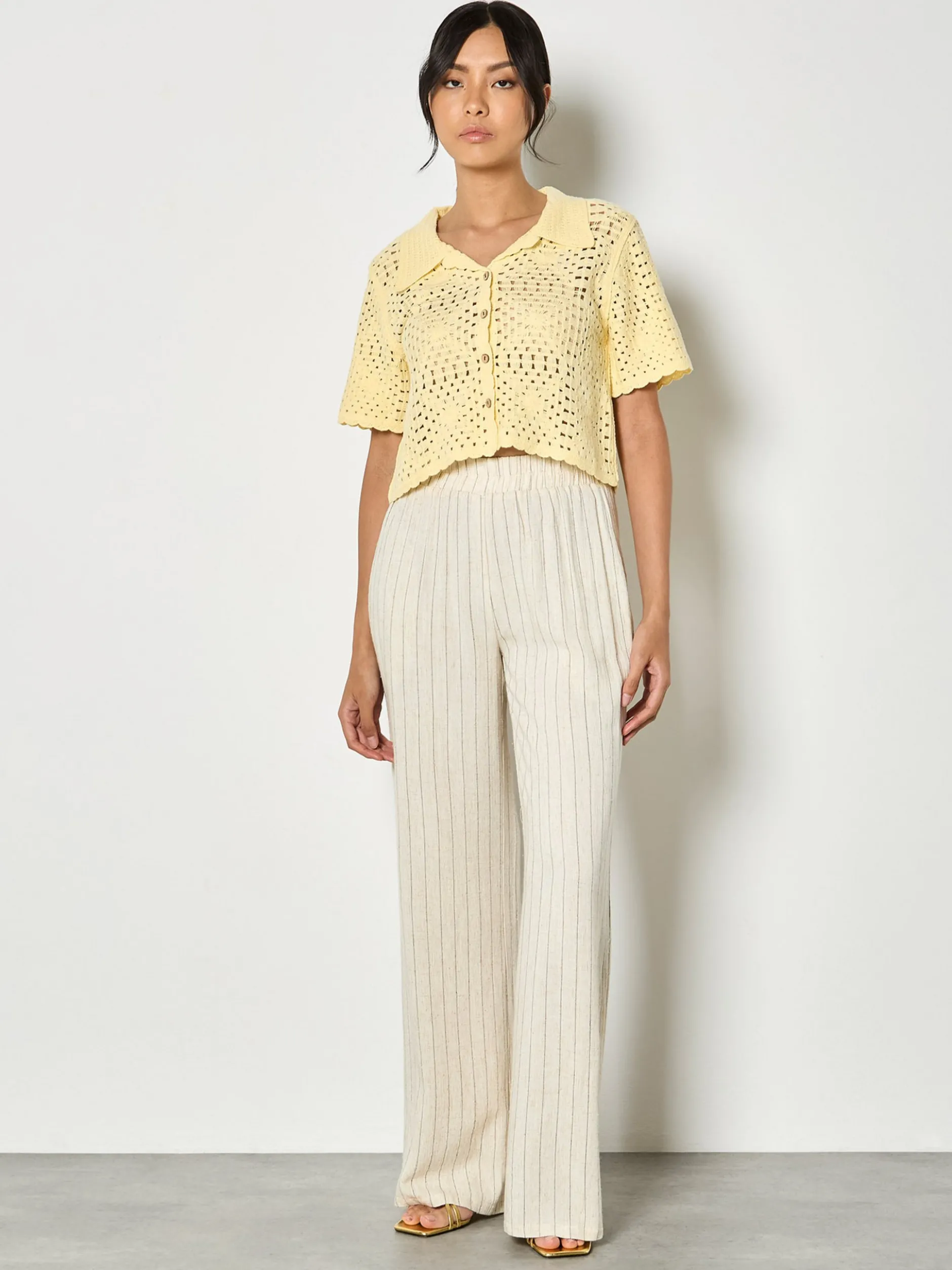 Apricot Damen Hose in beige - Länge: lang