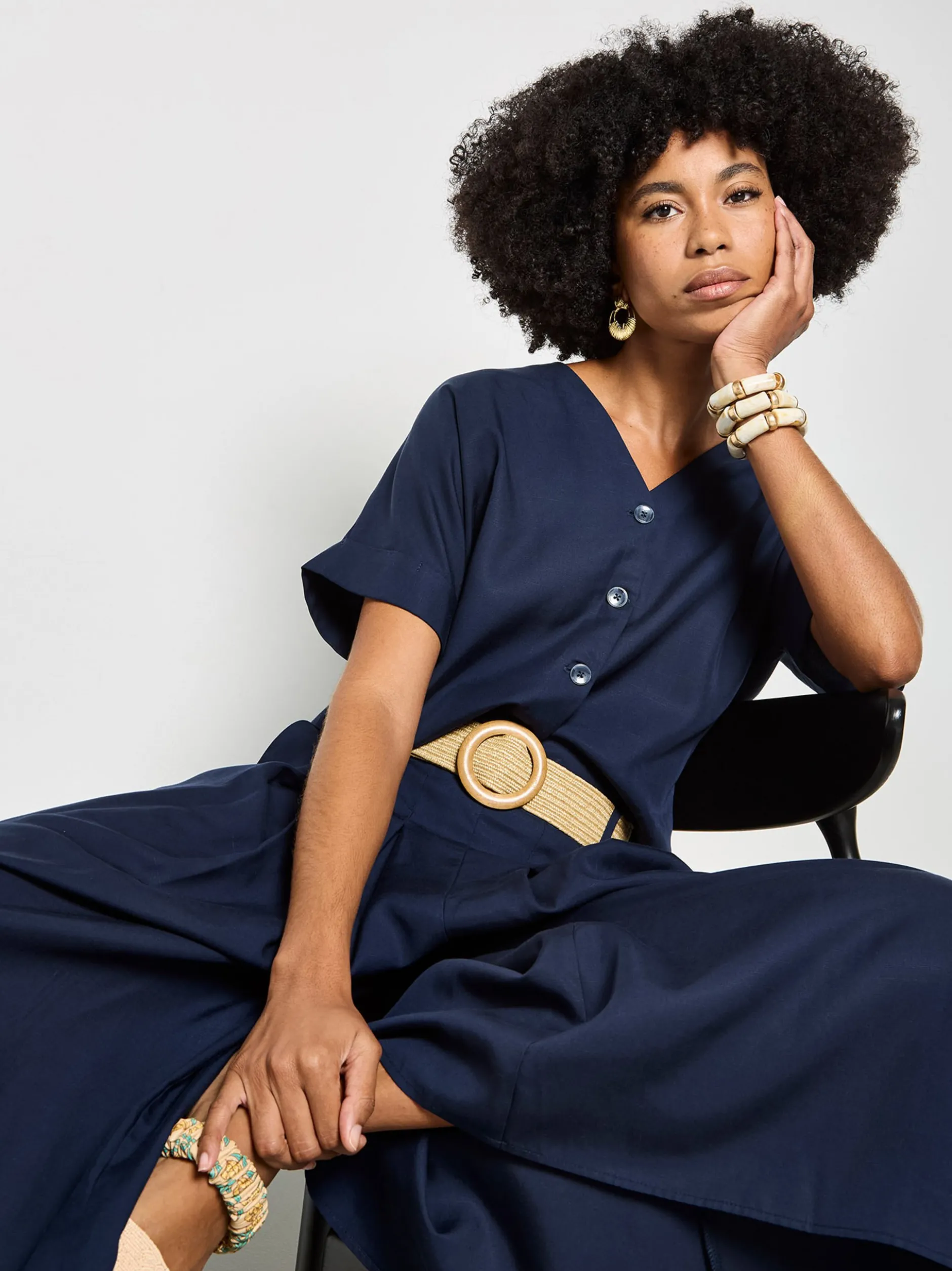 Apricot Damen Hose in blau - Länge: lang
