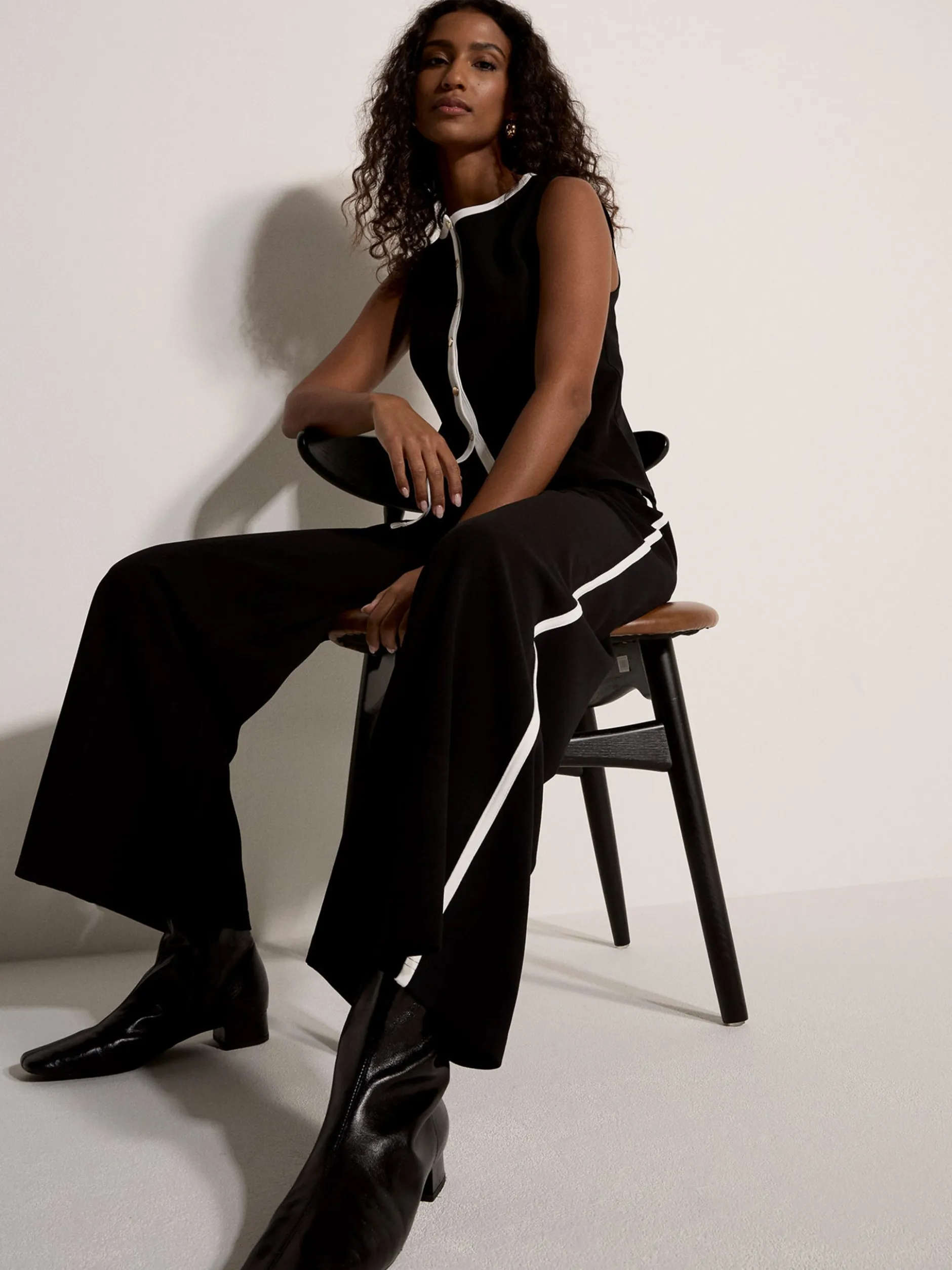 Apricot Damen Hose in schwarz - Länge: lang