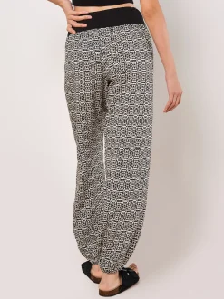 Apricot Damen Hose in schwarz weiß - Länge: lang