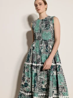 Apricot Damen Maxikleid in blau türkis - Länge: midi