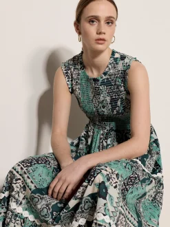 Apricot Damen Maxikleid in blau türkis - Länge: midi