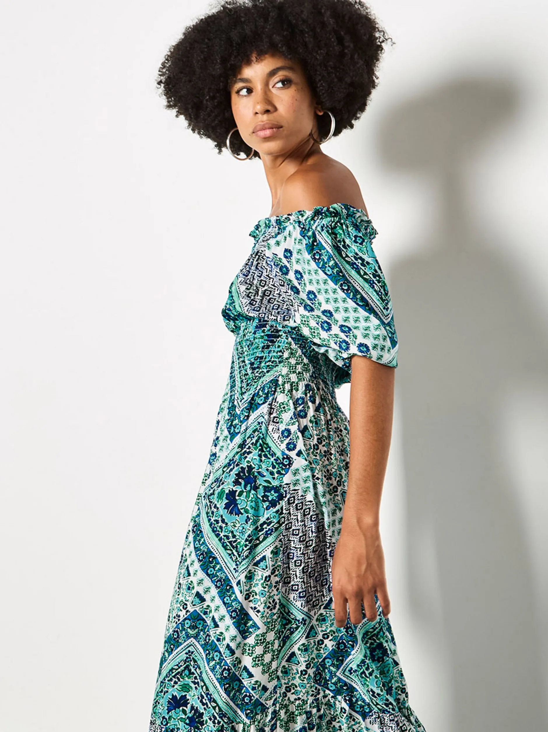 Apricot Damen Maxikleid in blau - Ausschnitt: Karree