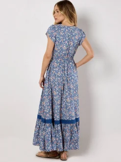 Apricot Damen Maxikleid in blau - Länge: lang