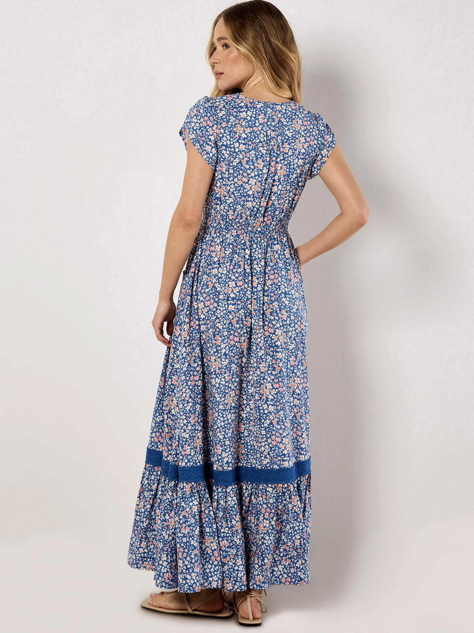 Apricot Damen Maxikleid in blau - Länge: lang