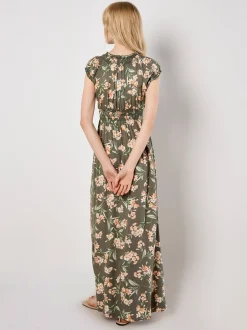Apricot Damen Maxikleid in grün mehrfarbig - Länge: lang
