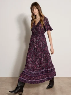Apricot Damen Maxikleid in lila - Länge: lang