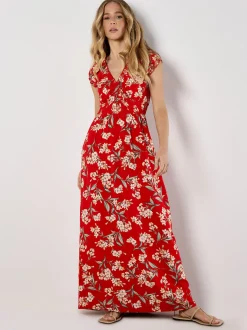 Apricot Damen Maxikleid in rot mehrfarbig - Länge: lang