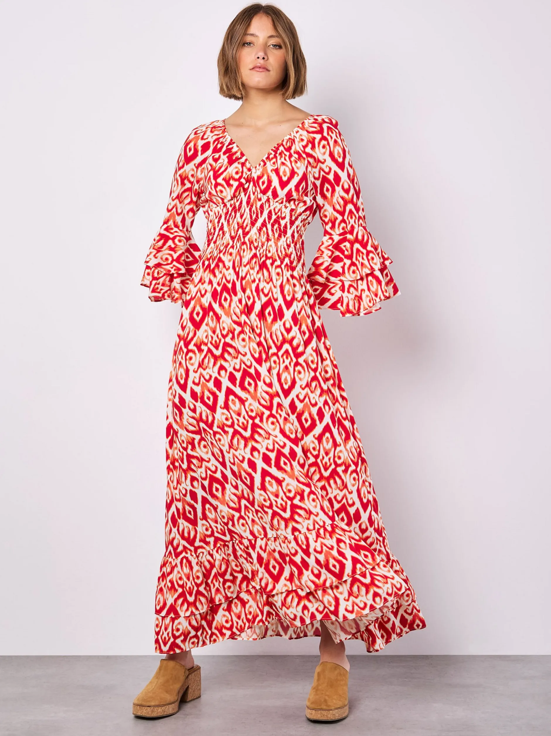 Apricot Damen Maxikleid in rot - Länge: lang
