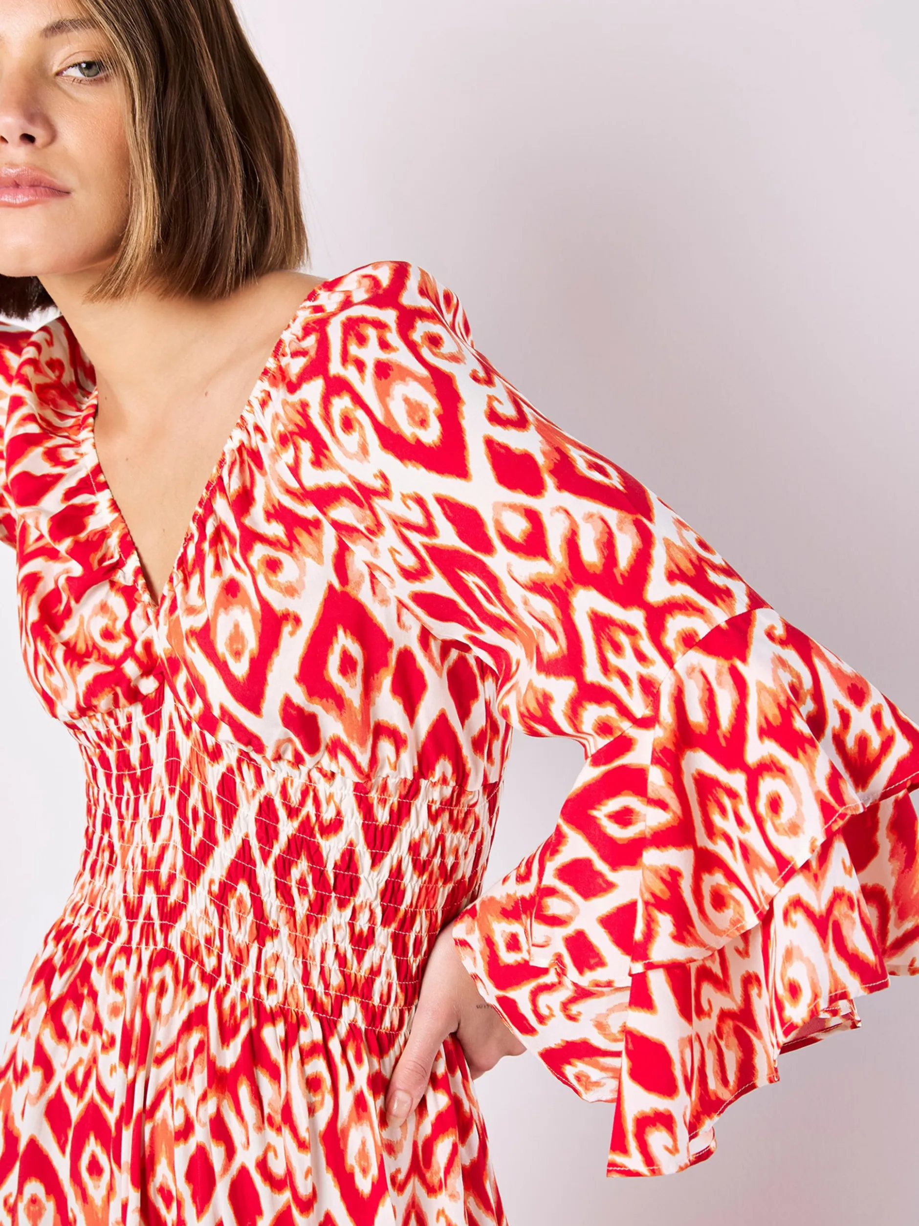 Apricot Damen Maxikleid in rot - Länge: lang