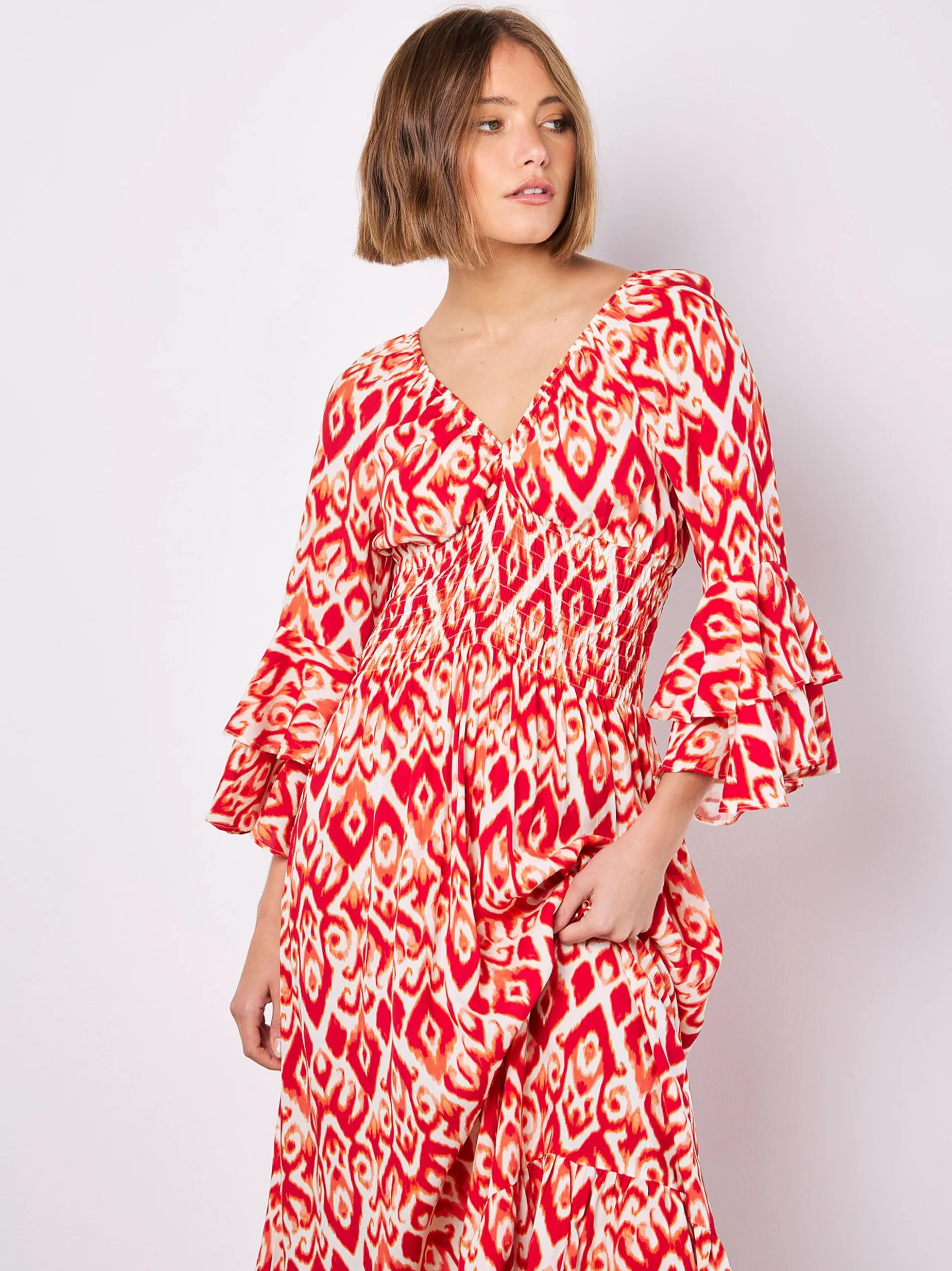 Apricot Damen Maxikleid in rot - Länge: lang