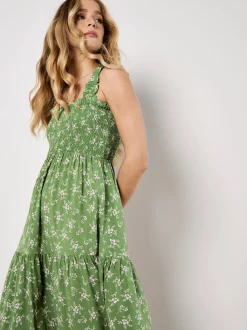 Apricot Damen Midikleid in grün - Ausschnitt: Karree