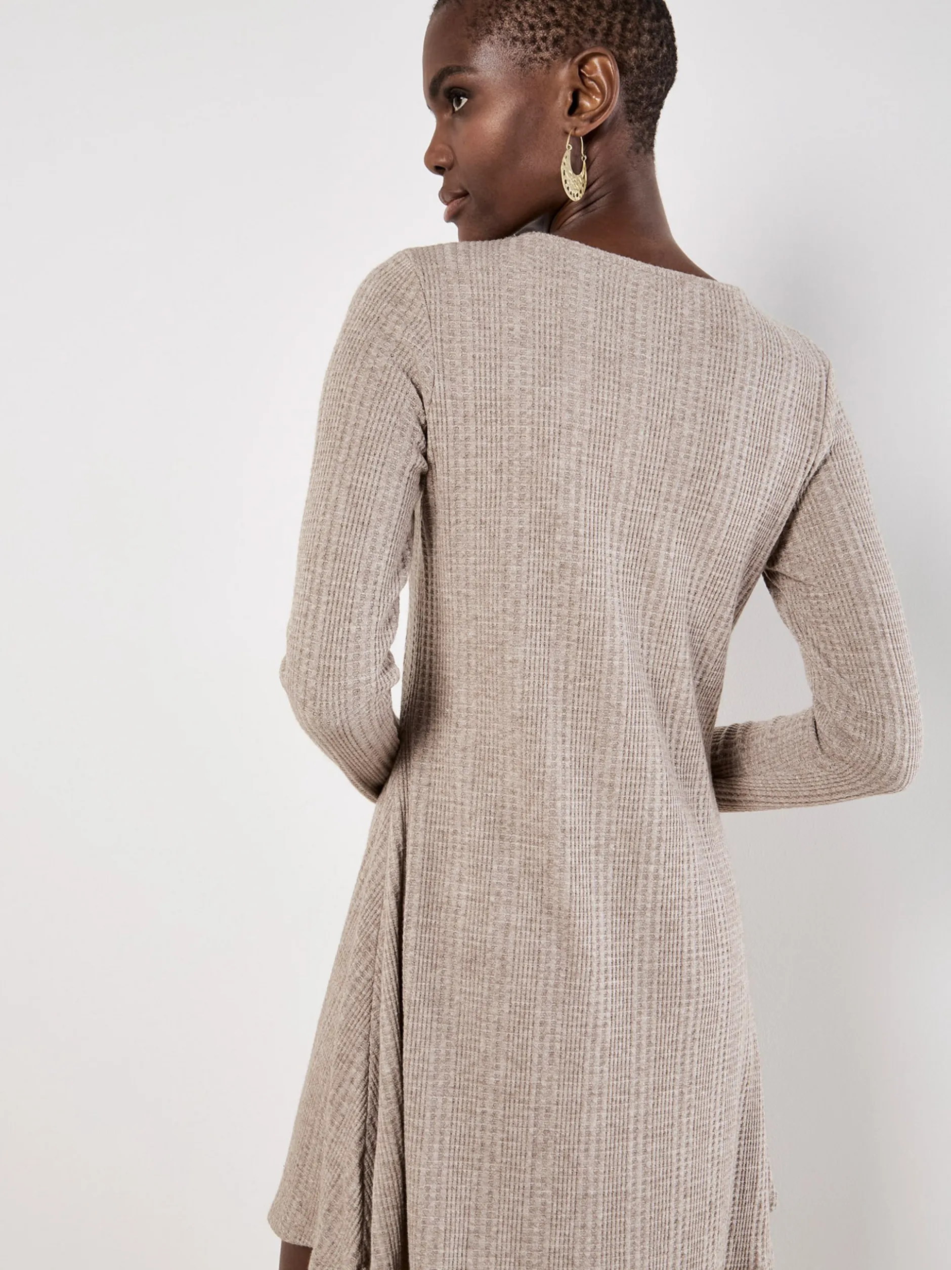Apricot Damen Minikleid in beige - Ausschnitt: Rundhals