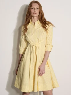 Apricot Damen Minikleid in gelb - Länge: knielang