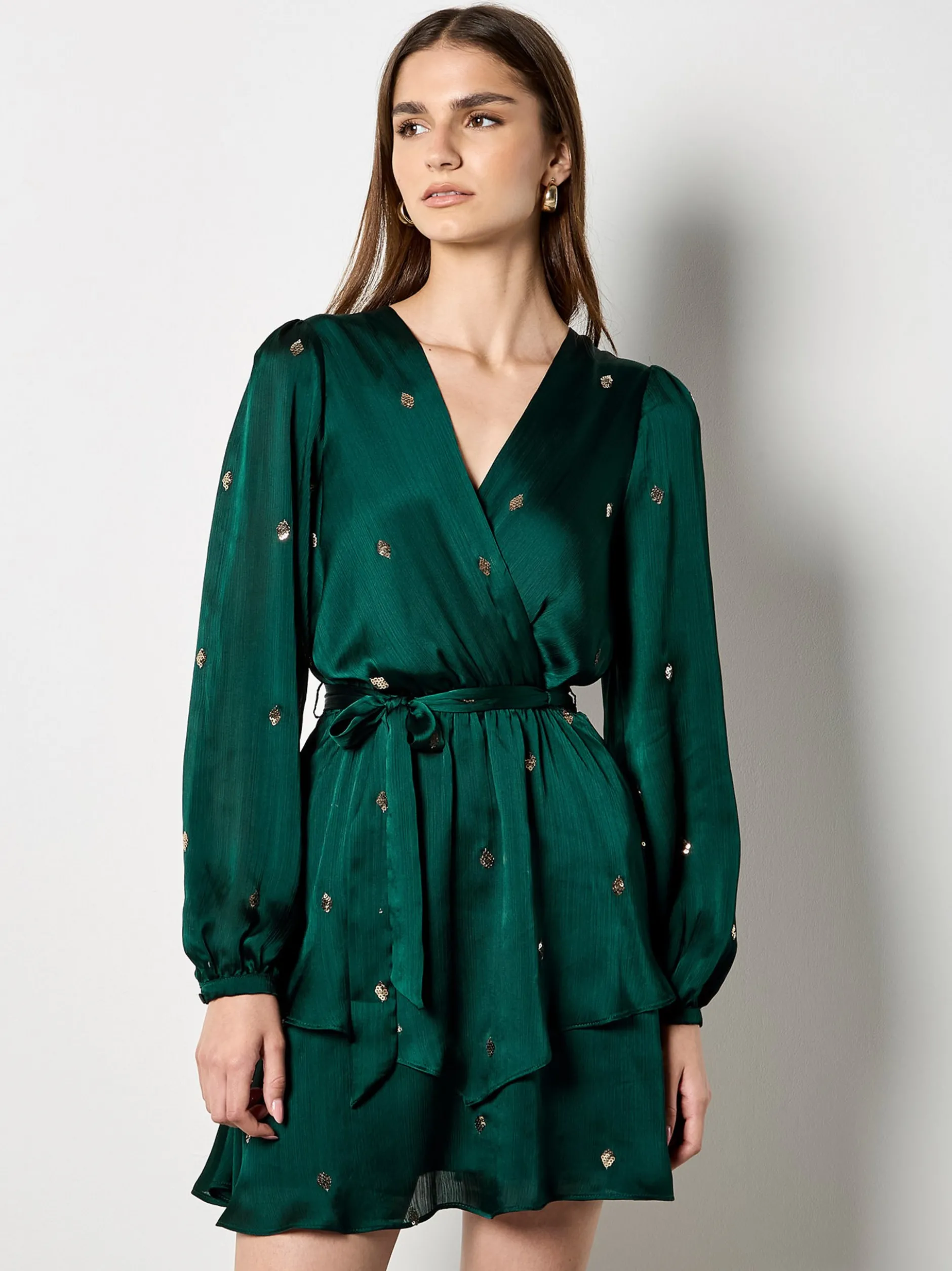 Apricot Damen Minikleid in grün - Länge: kurz