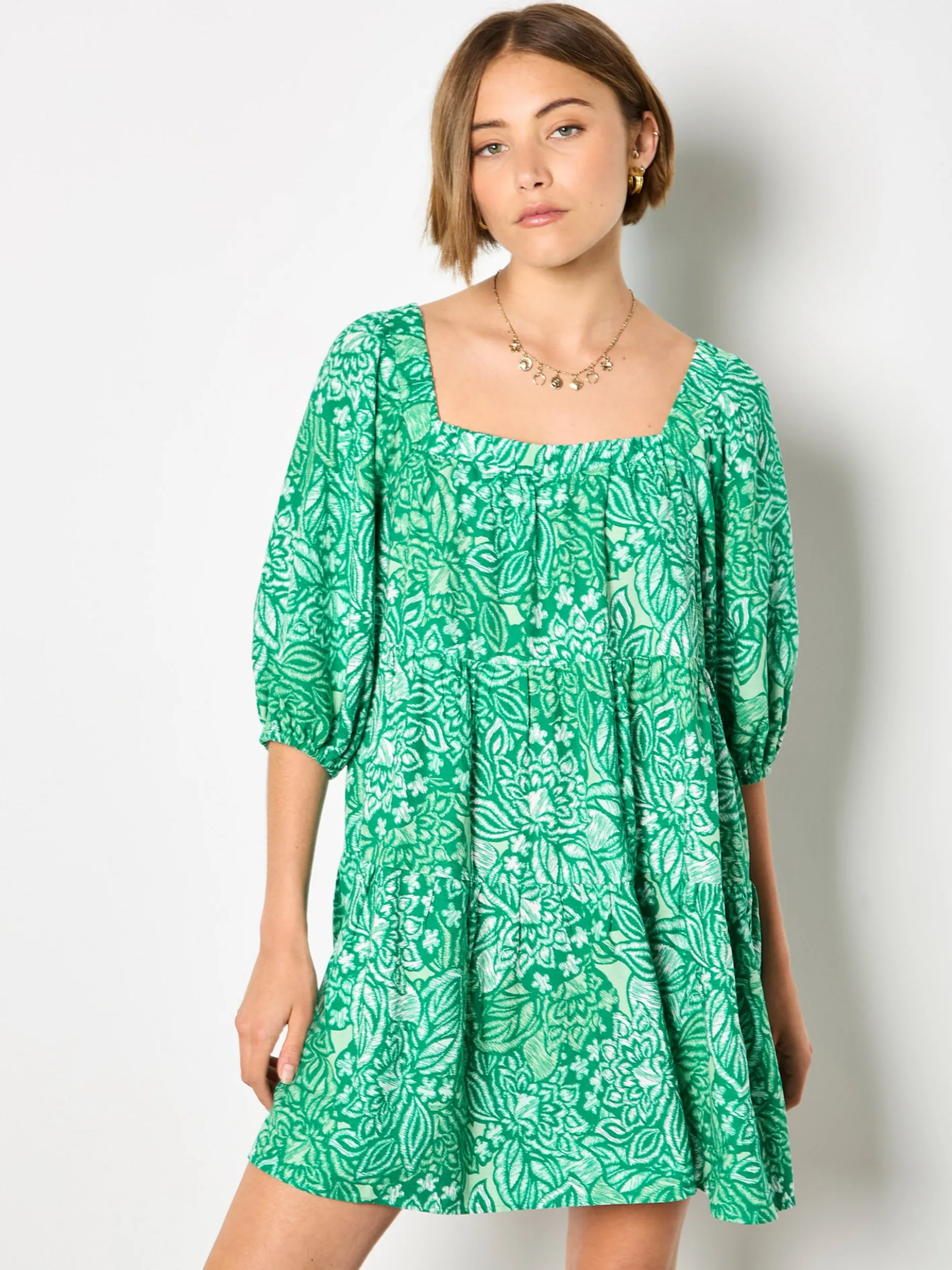 Apricot Damen Minikleid in grün mehrfarbig
