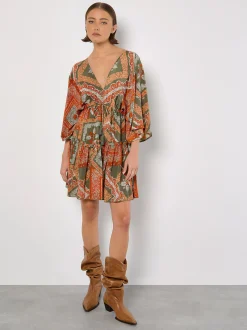 Apricot Damen Minikleid in grün mehrfarbig