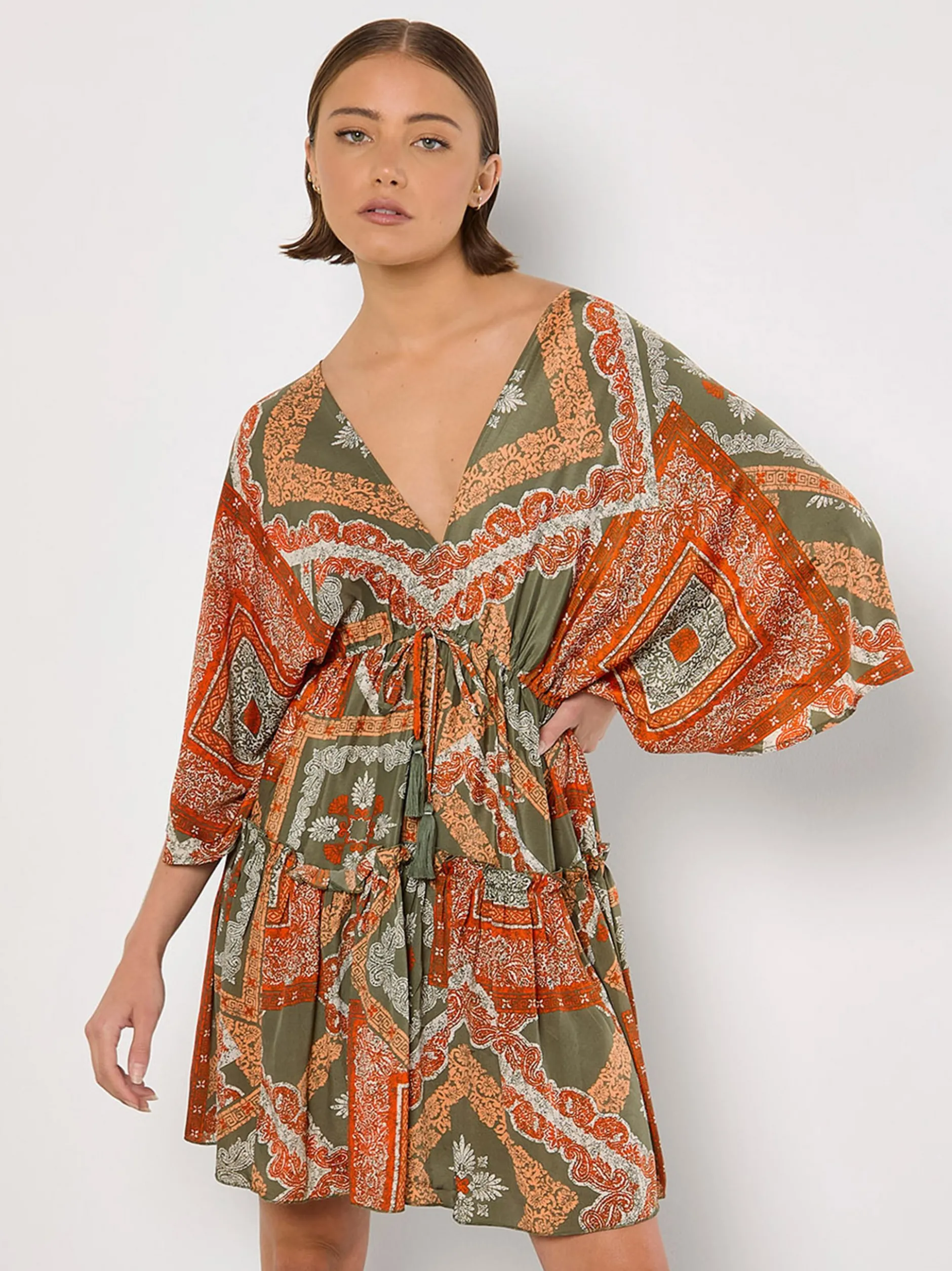 Apricot Damen Minikleid in grün mehrfarbig