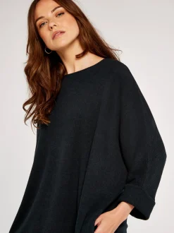 Apricot Damen Minikleid in marine blau - Länge: knielang