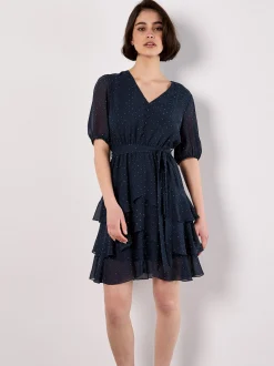 Apricot Damen Minikleid in marine blau - Länge: kurz