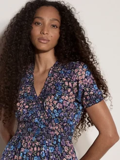 Apricot Damen Minikleid in marine mehrfarbig