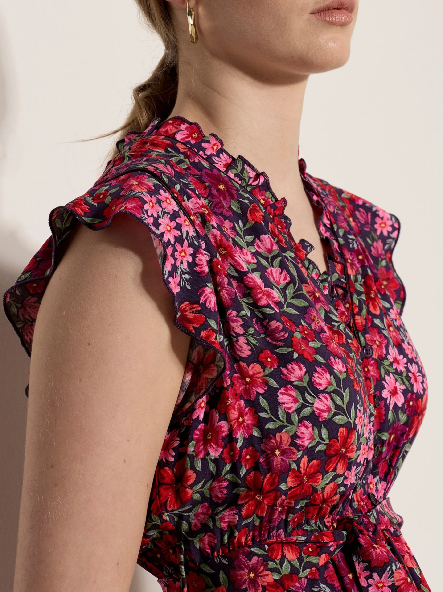 Apricot Damen Minikleid in mehrfarbig - Länge: knielang