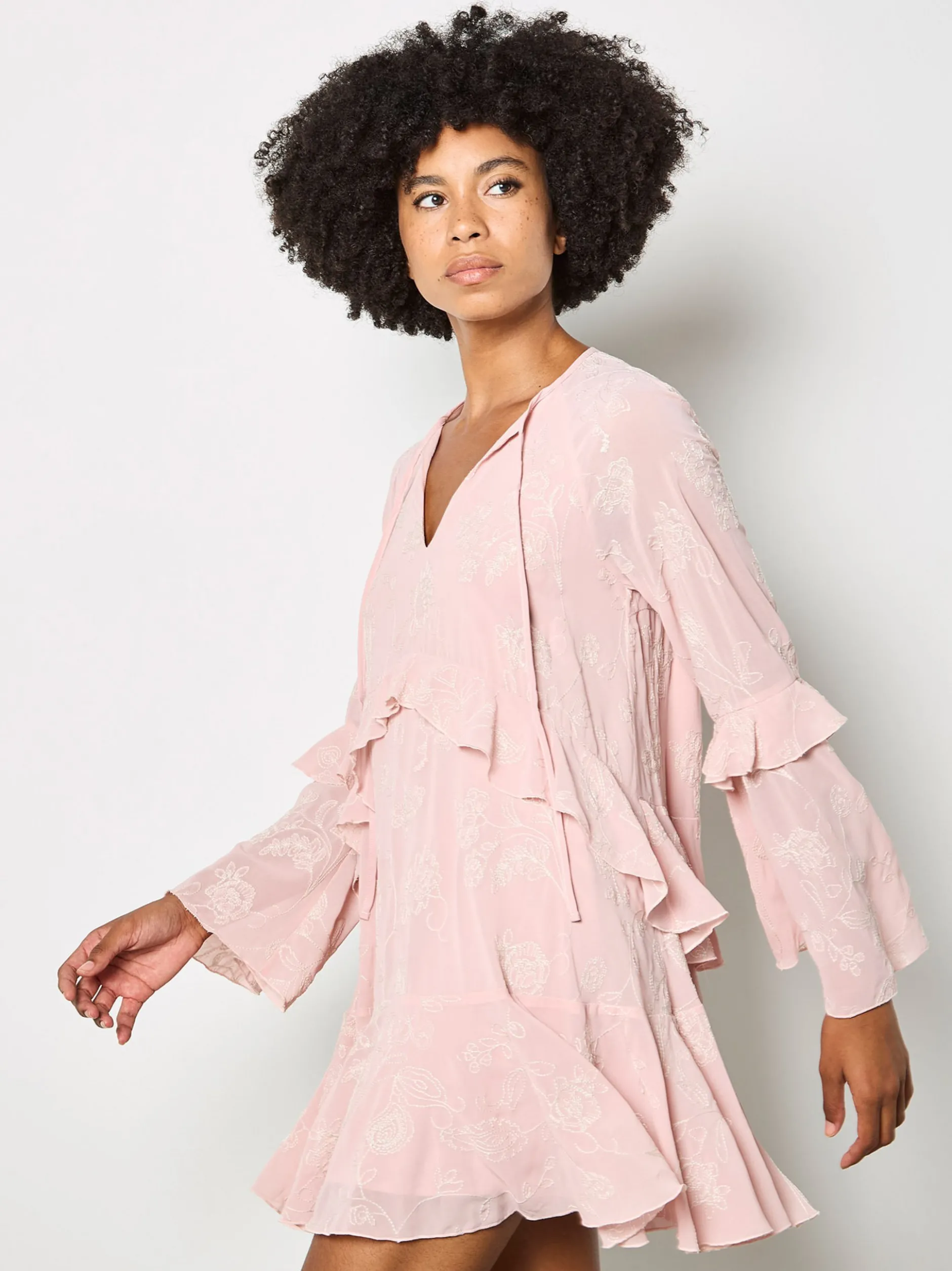 Apricot Damen Minikleid in rosa pink - Länge: kurz