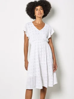 Apricot Damen Minikleid in weiß - Länge: knielang