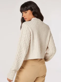 Apricot Damen Pullover in beige - Ärmel: langarm