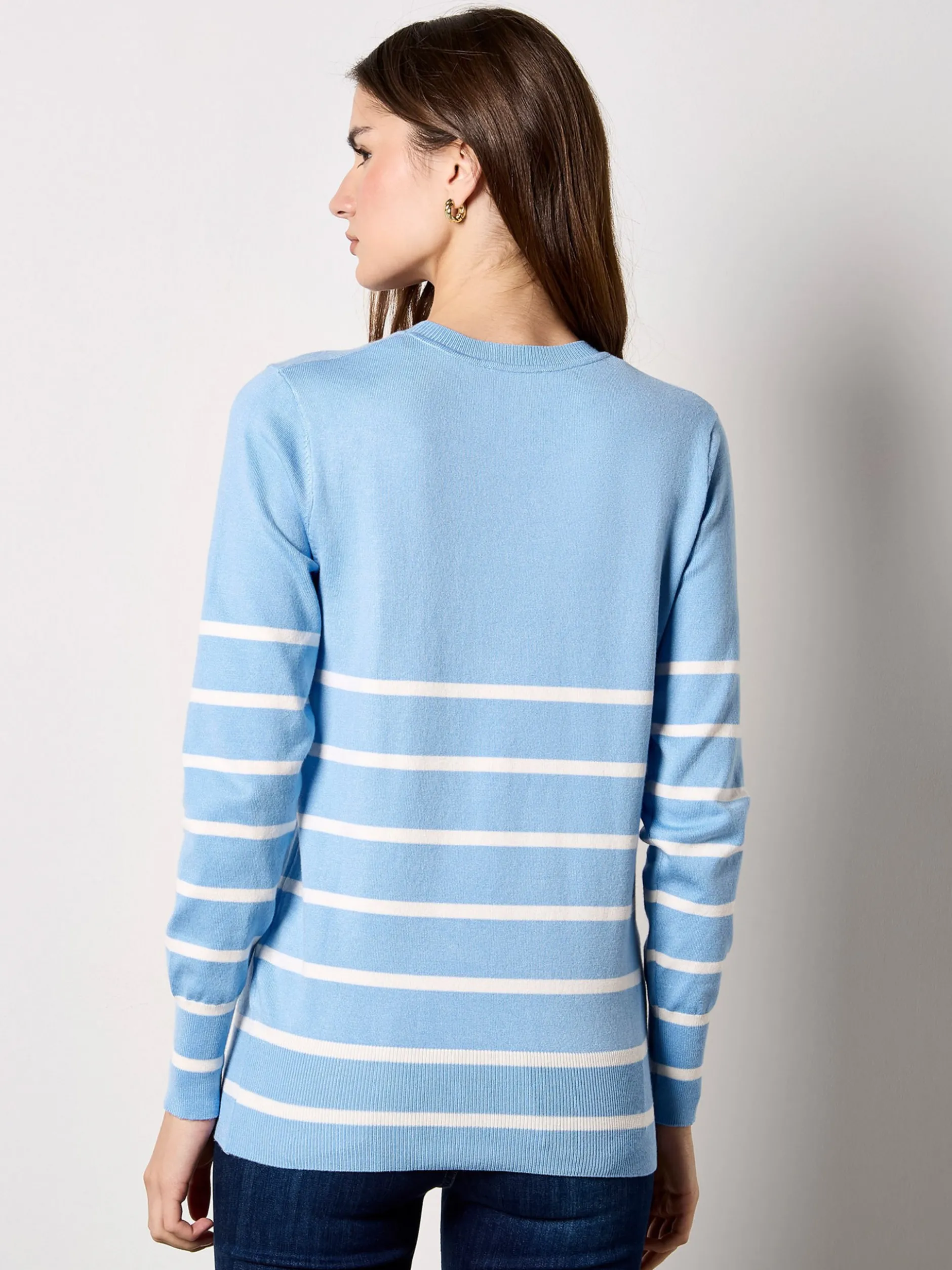 Apricot Damen Pullover in blau - Ausschnitt: Rundhals