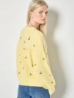 Apricot Damen Pullover in gelb - Ausschnitt: Rundhals
