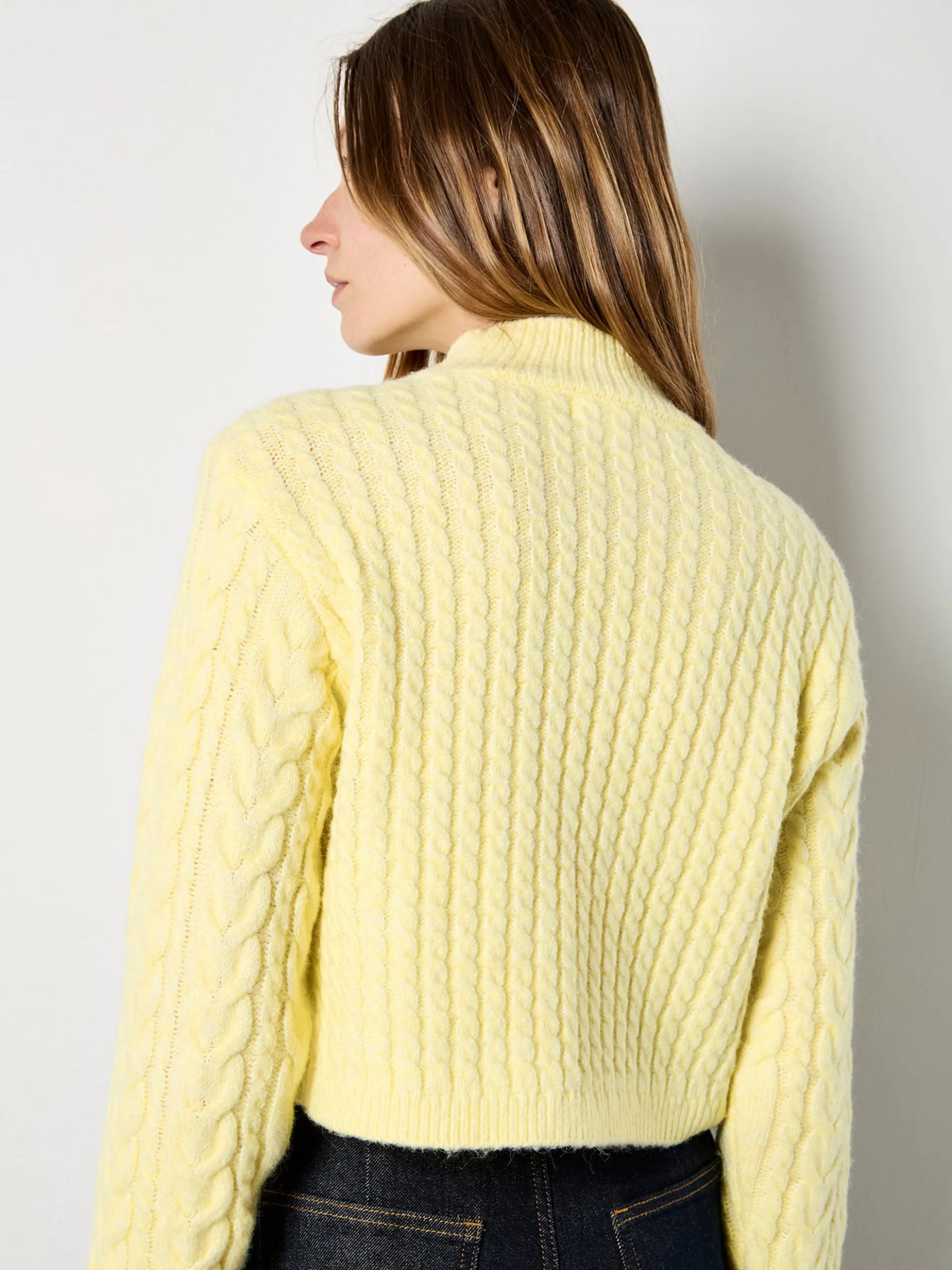 Apricot Damen Pullover in gelb - Ärmel: langarm