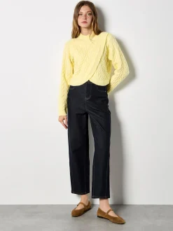 Apricot Damen Pullover in gelb - Ärmel: langarm