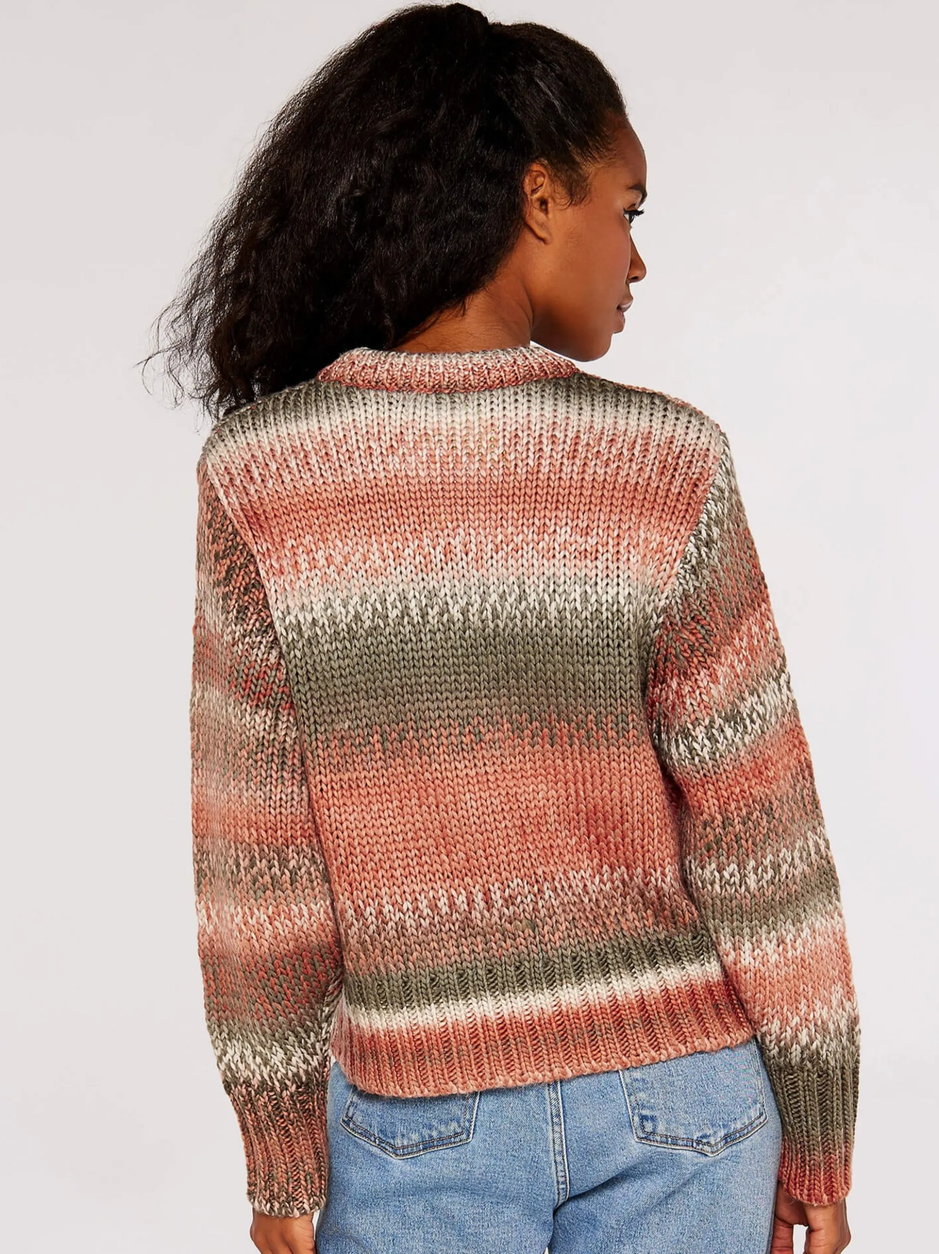 Apricot Damen Pullover in koralle - Ausschnitt: Rundhals
