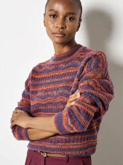 Apricot Damen Pullover in orange mehrfarbig