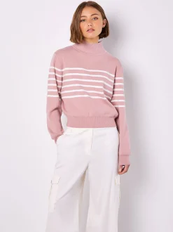 Apricot Damen Pullover in rosa - Ärmel: langarm