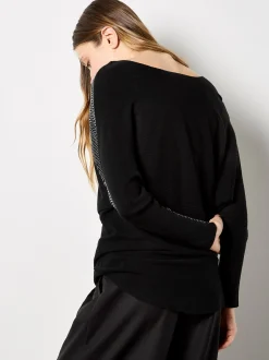 Apricot Damen Pullover in schwarz - Ausschnitt: Rundhals