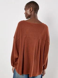 Apricot Damen Pullover in terra - Ausschnitt: Rundhals