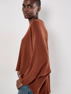 Apricot Damen Pullover in terra - Ausschnitt: Rundhals