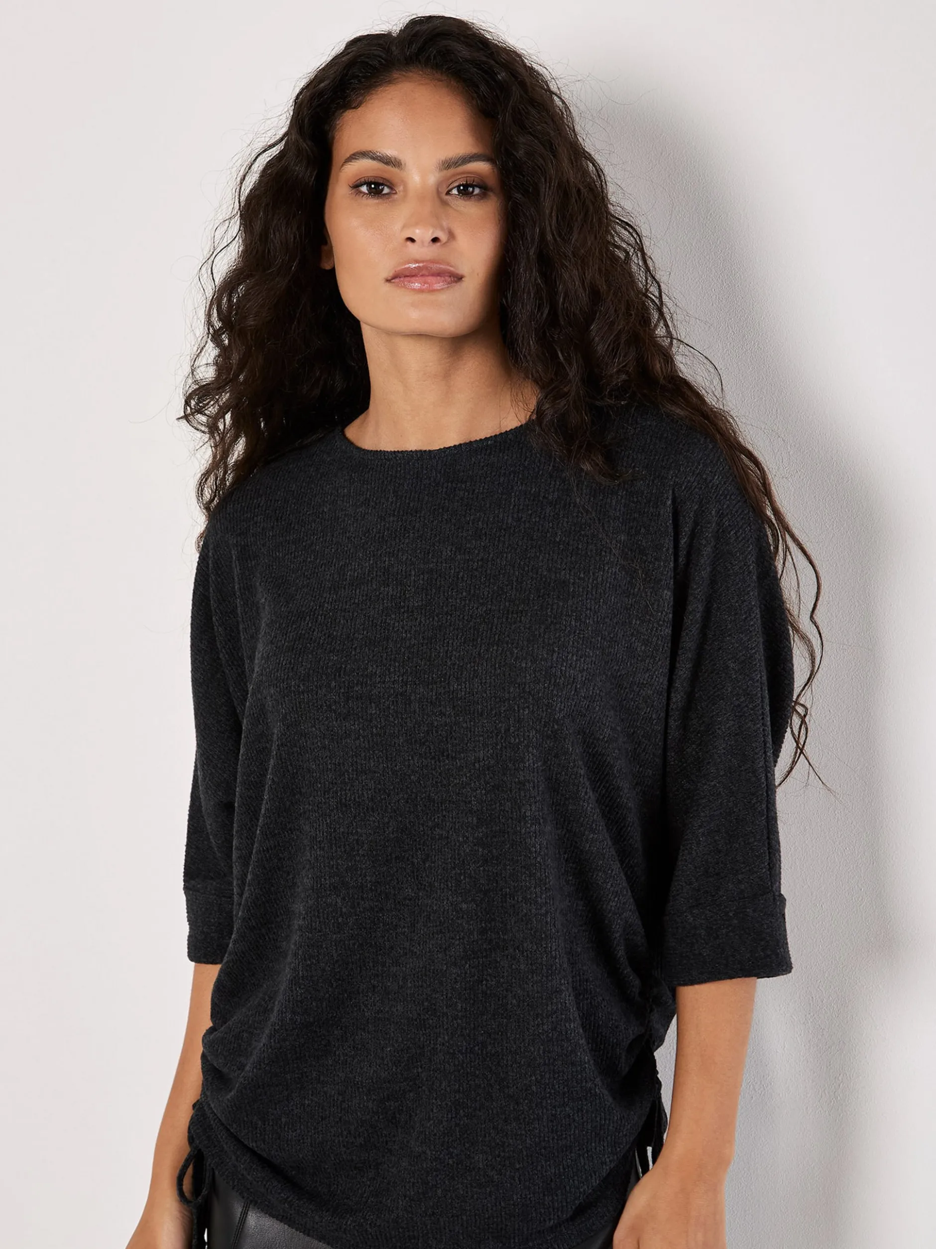 Apricot Damen Shirt in grau - Ausschnitt: Rundhals
