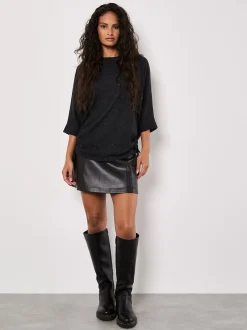 Apricot Damen Shirt in grau - Ausschnitt: Rundhals
