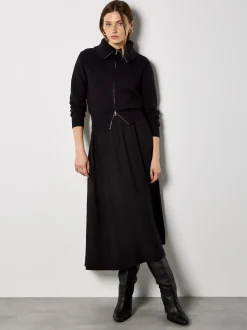 Apricot Damen Strickjacke in schwarz - Ärmel: langarm