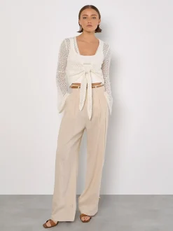 Apricot Damen Strickjacke in weiß - Ärmel: langarm