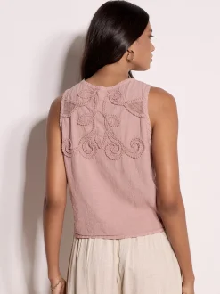 Apricot Damen Top in rosa - Ausschnitt: Rundhals