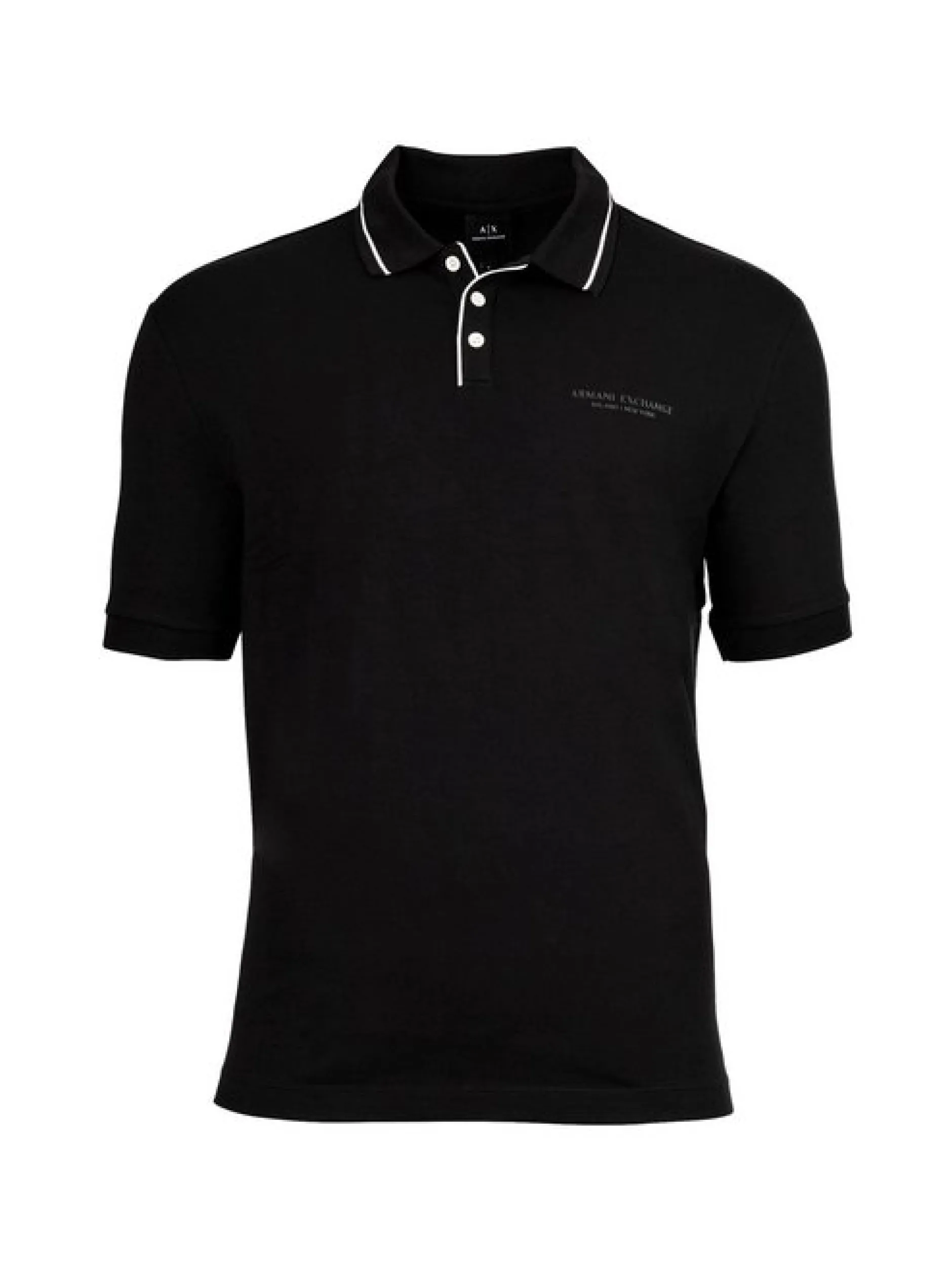 Armani Exchange Herren Poloshirt 1er Pack in schwarz