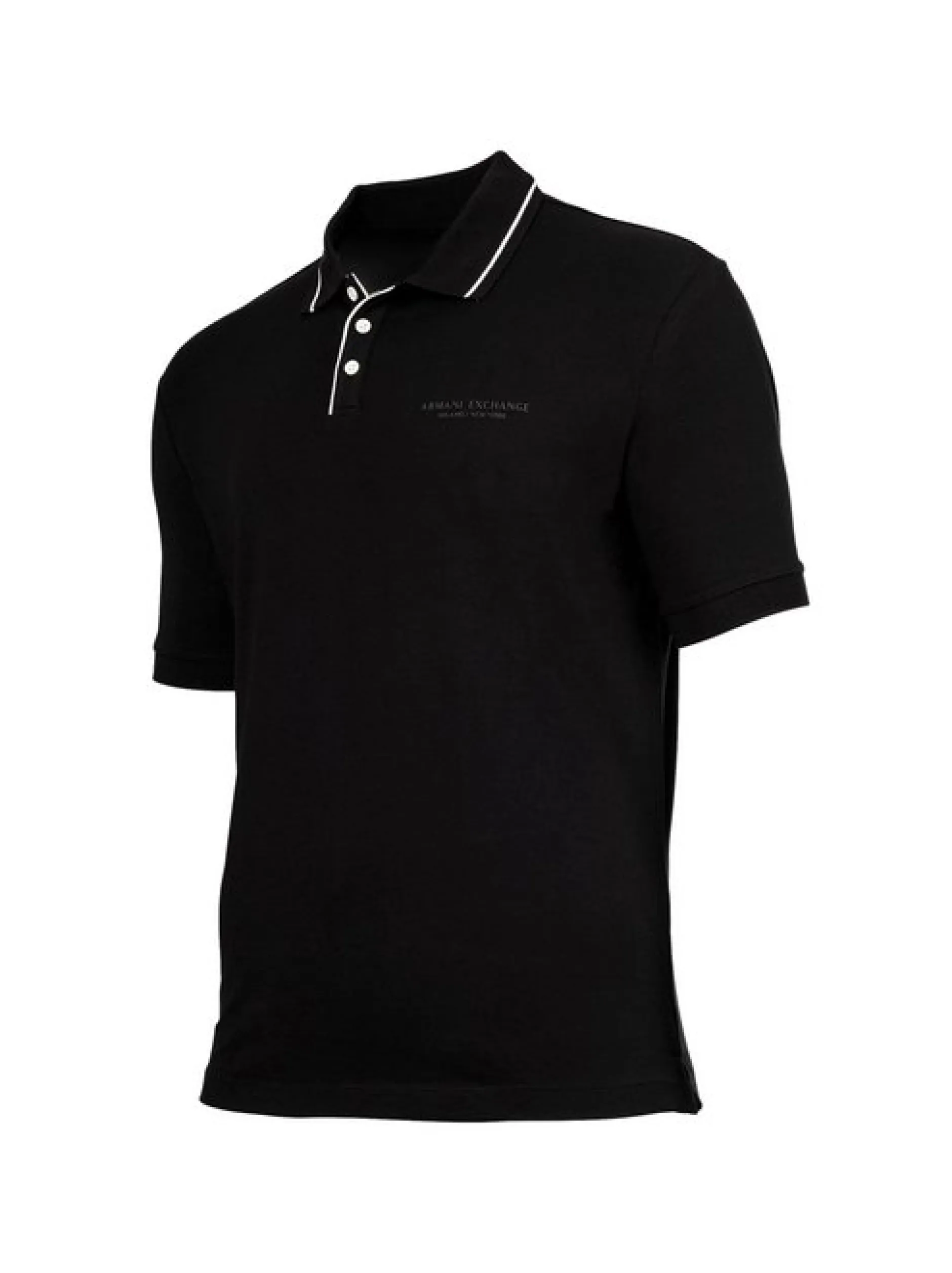 Armani Exchange Herren Poloshirt 1er Pack in schwarz