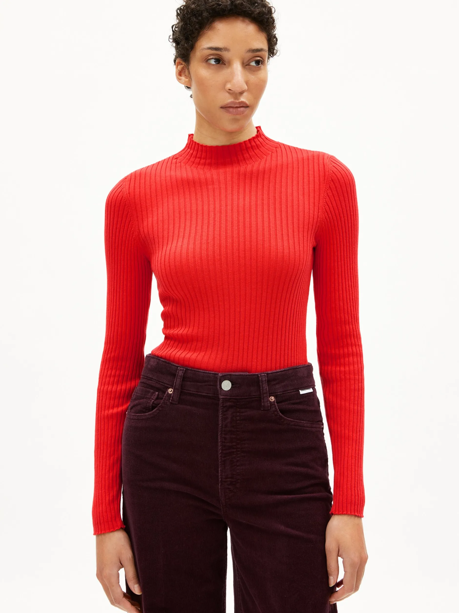 ARMEDANGELS Damen Strickpullover - Alaania in rot